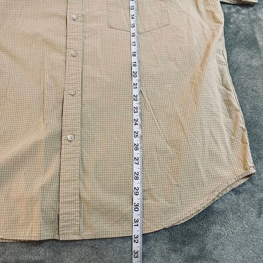 J. Crew mens short sleeve button down shirt plaid 100% cotton XXL 2XL